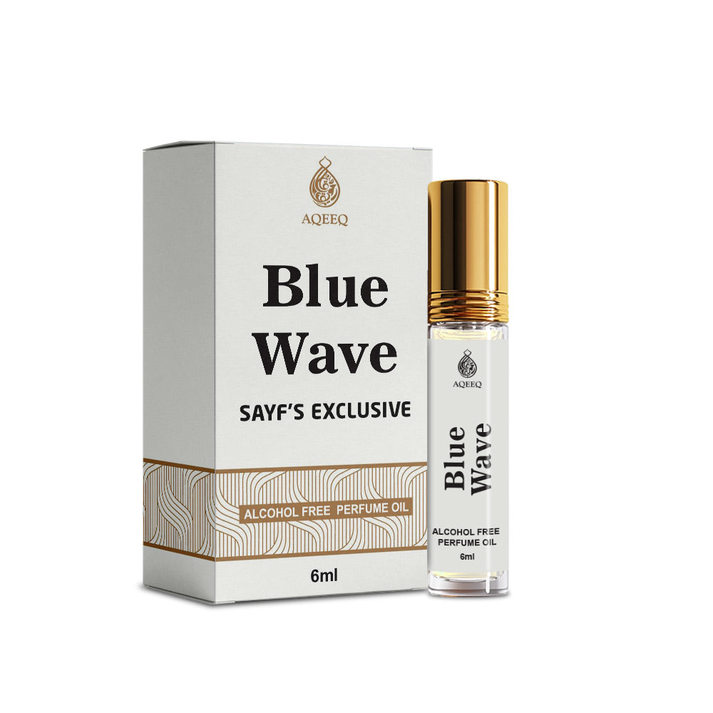 Aqeeq Blue Wave Attar For Men & Women | Long Lasting Fresh Aqua Citrus Perfume Oil Roll On | 6ml