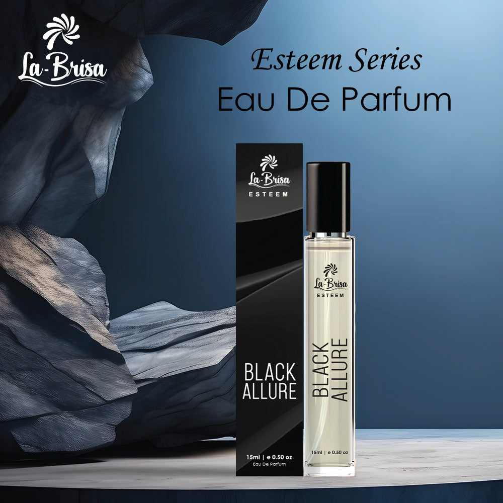 La Brisa (Esteem) Black Allure Eau De Parfum – 15 ml & 100 ml | Bold Distinctive Long-Lasting Perfume For Men