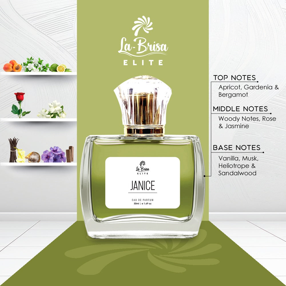 La Brisa (Elite) Janice | Long Lasting Unisex Perfume | Fruity, Floral, Woody & Musky Notes | Freshness Together In One Stunning Scent | Ideal For Every Special Occasion | Eau De Parfum – 50ml