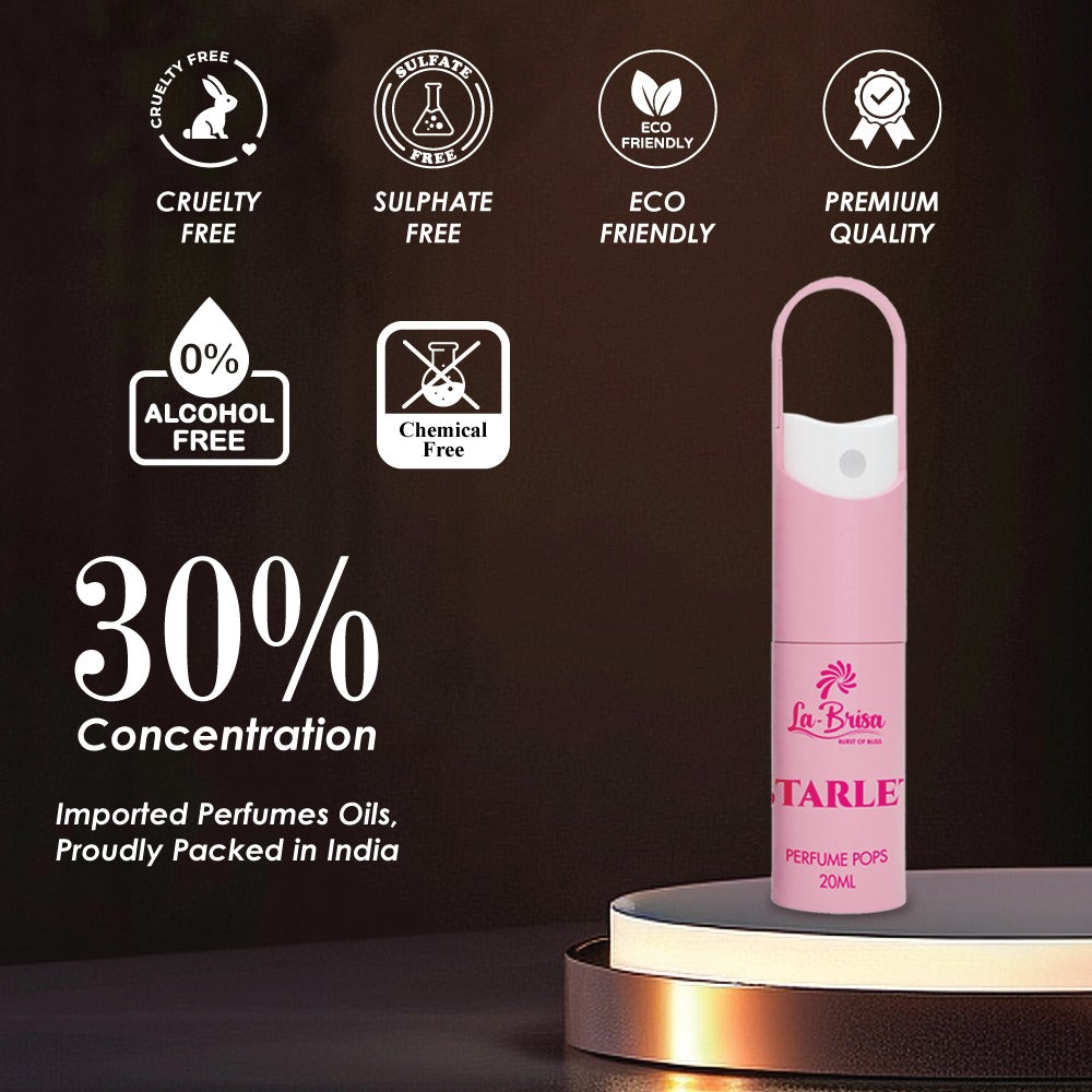 La-Brisa Starlet Alcohol Free Perfume Pops, 20ml | Long Lasting Women Perfume | Eau De Parfum |