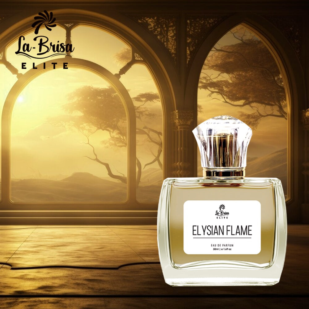 La Brisa (Elite) - Elysian Flame | Long Lasting Unisex Perfume | Saffron, Jasmine, Amberwood, Cedar, Oakmoss & Earthy Notes | A Scent Which Connects You With Our Tradition | Ideal For Every Special Moments | Eau De Parfum - 50ml |