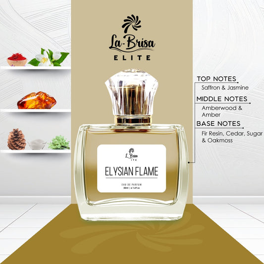 La Brisa (Elite) - Elysian Flame | Long Lasting Unisex Perfume | Saffron, Jasmine, Amberwood, Cedar, Oakmoss & Earthy Notes | A Scent Which Connects You With Our Tradition | Ideal For Every Special Moments | Eau De Parfum - 50ml |