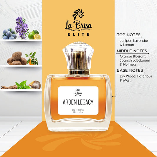 La Brisa (Elite) Arden Legacy | Long Lasting Perfume For Men | Juniper, Lavender, Nutmeg, Patchouli & Musky Notes | Expand Your Legacy With Arden Energy | Premium Choice For Alpha Male | Eau De Parfum - 50ml |