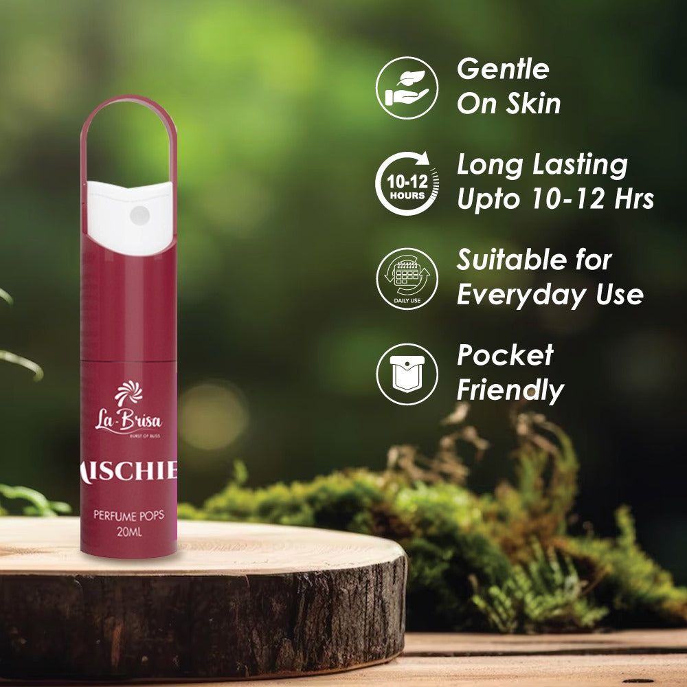 La-Brisa Mischief Alcohol Free Perfume Pops, 20ml | Long Lasting men Perfume | Eau De Parfum |