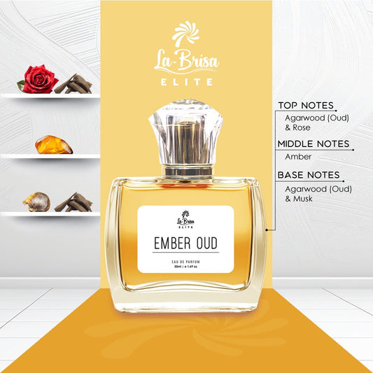 La Brisa (Elite) - Ember Oud | Long Lasting Unisex Perfume | Agarwood (Oud), Rose, Golden Amber & Musky Notes | Perfect Gift For Occasional Meets | Eau De Parfum - 50ml |