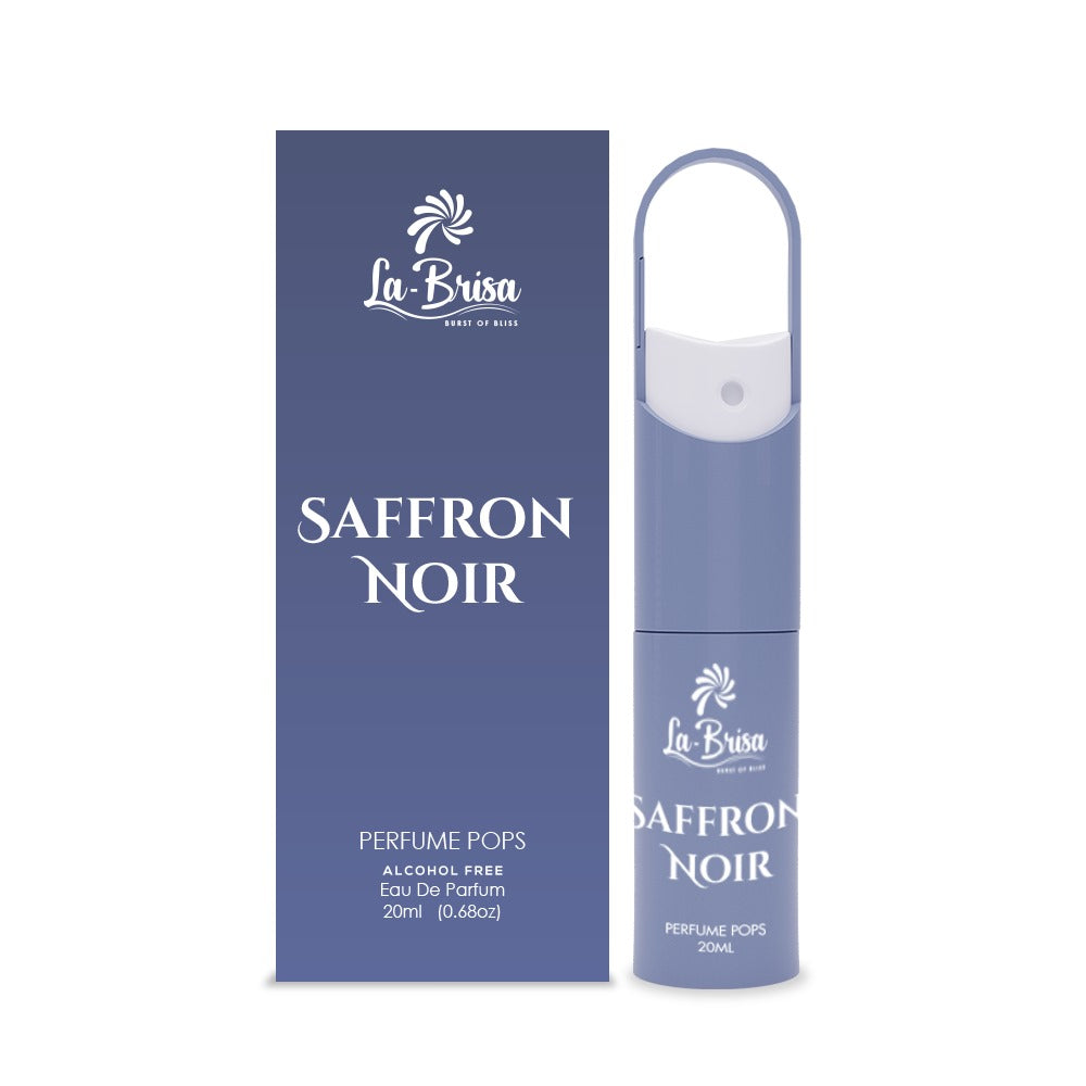 La-Brisa Saffron Noir Alcohol Free Perfume Pops, 20ml | Long Lasting men Perfume | Eau De Parfum |