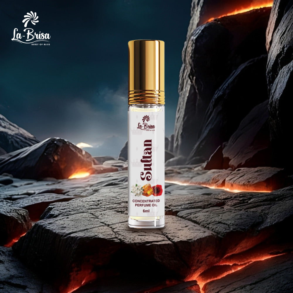 La Brisa Sultan Oriental Attar For Men | Fresh Spicy Woody Long Lasting Modern Arabian Aroma | 6ml