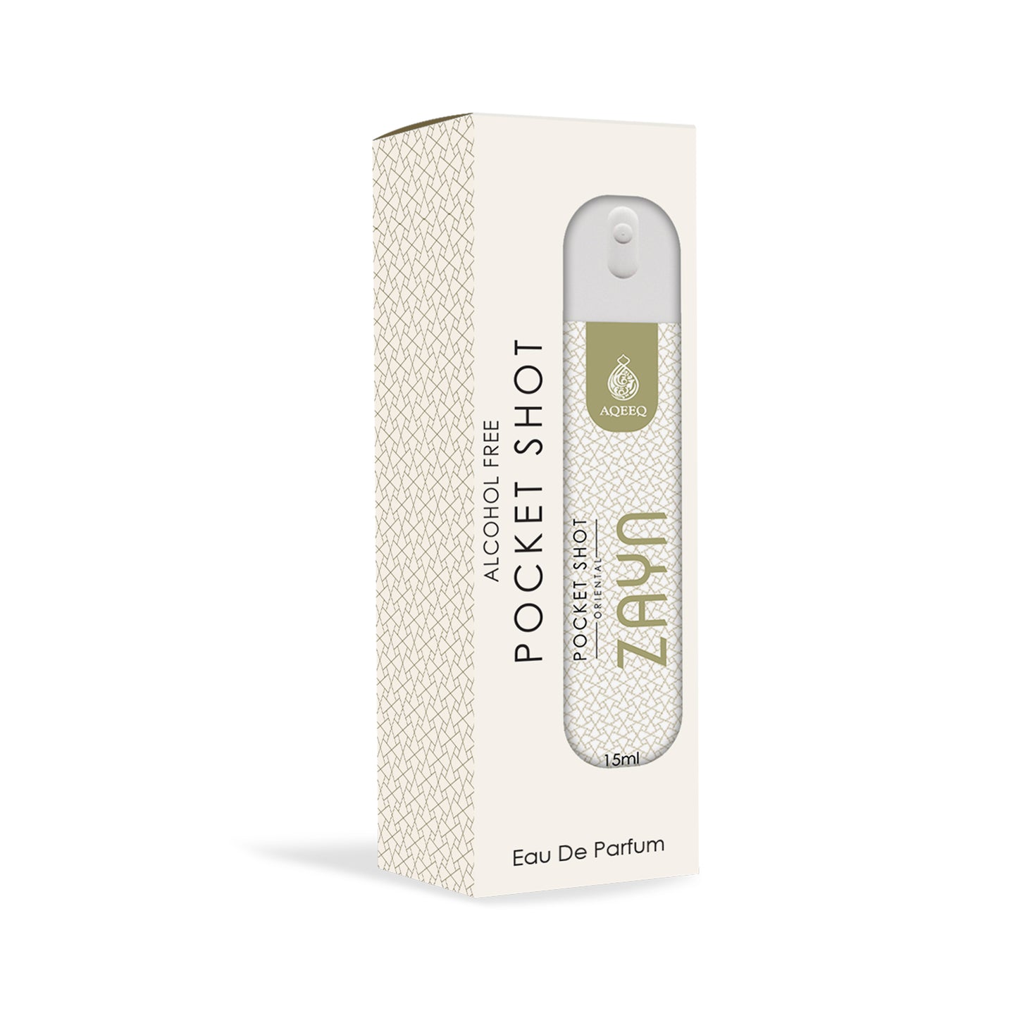 Aqeeq Zayn Pocket Shot, 15ml | Premium Long Lasting Unisex Alcohol Free Perfume | Orange Blossom, Jasmine & White Honey Notes | Eau De Parfum |