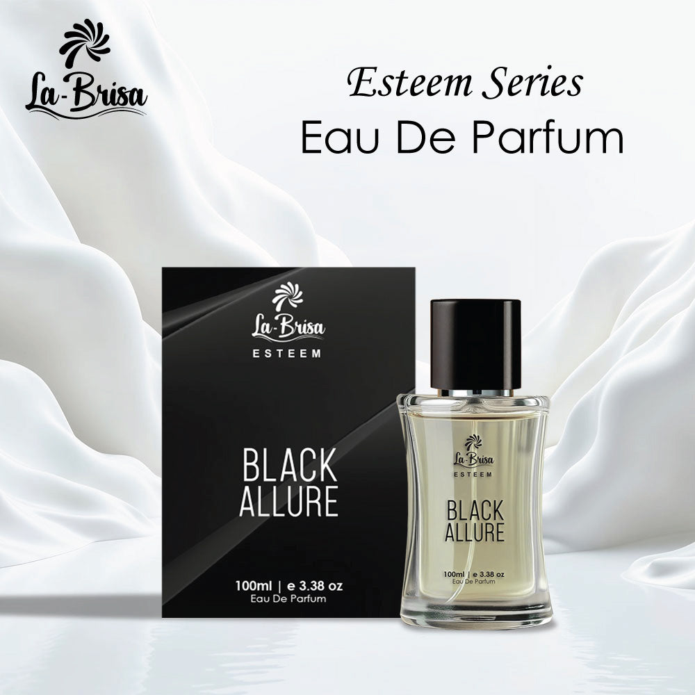 La Brisa (Esteem) Black Allure Eau De Parfum – 15 ml & 100 ml | Bold Distinctive Long-Lasting Perfume For Men