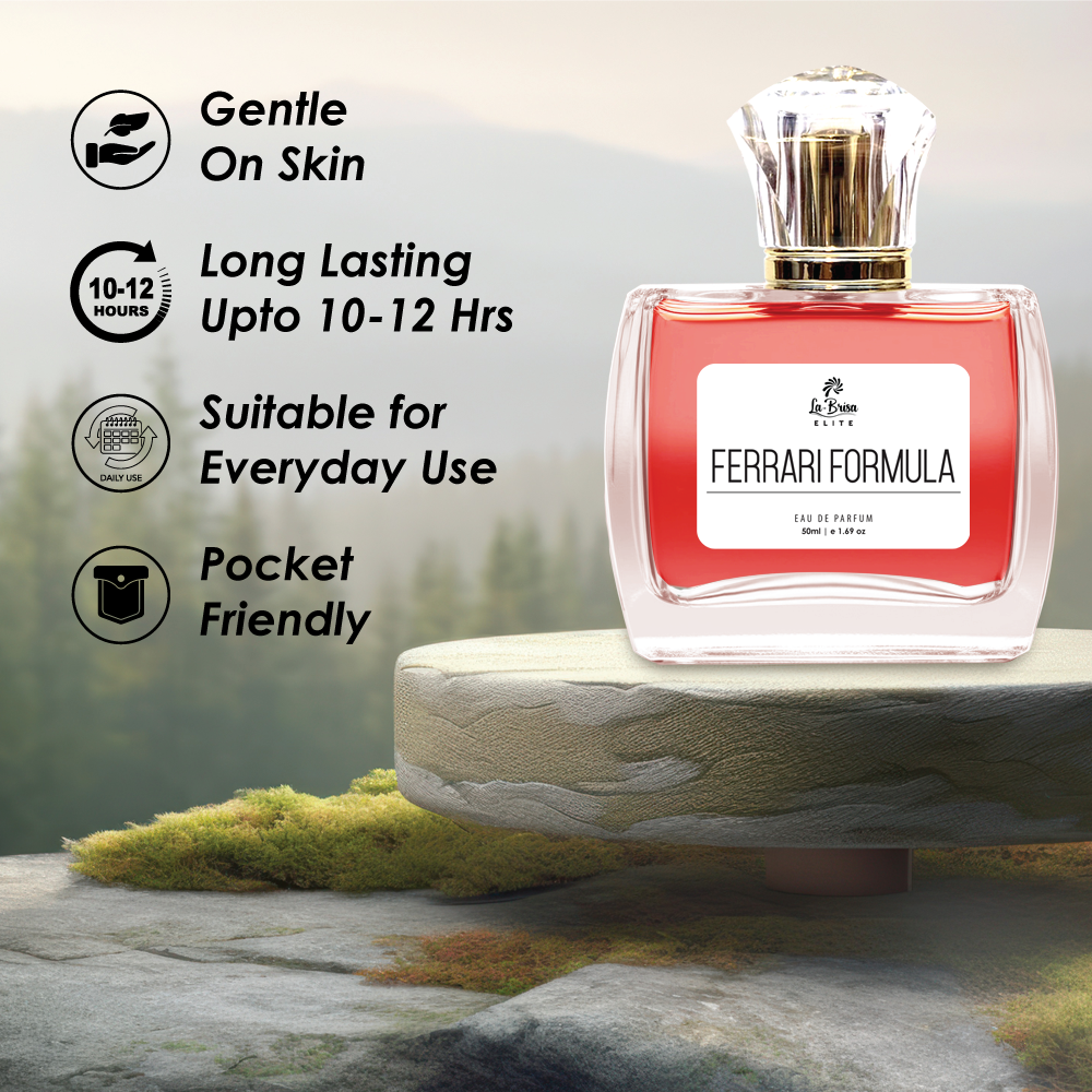 La Brisa (Elite) Ferrari Formula | Long Lasting Perfume For Men | Lime, Plum, Cinnamon, Cardamom, Cedar & Ambery Notes | A Masculine, Sophisticated Scent | Ideal For Daily Use | Eau De Parfum - 50ml |