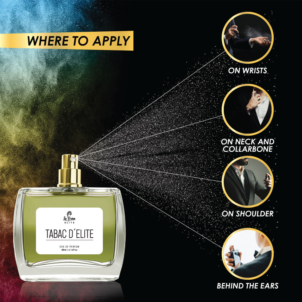 La Brisa (Elite) Tabac D'Elite | Long Lasting Perfume for Men | Spicy, Vanilla, Cacao, Tonka Beans & Woody Notes | Musculine Scent For Men | Ideal For Everyday Use | Eau De Parfum - 50ml |