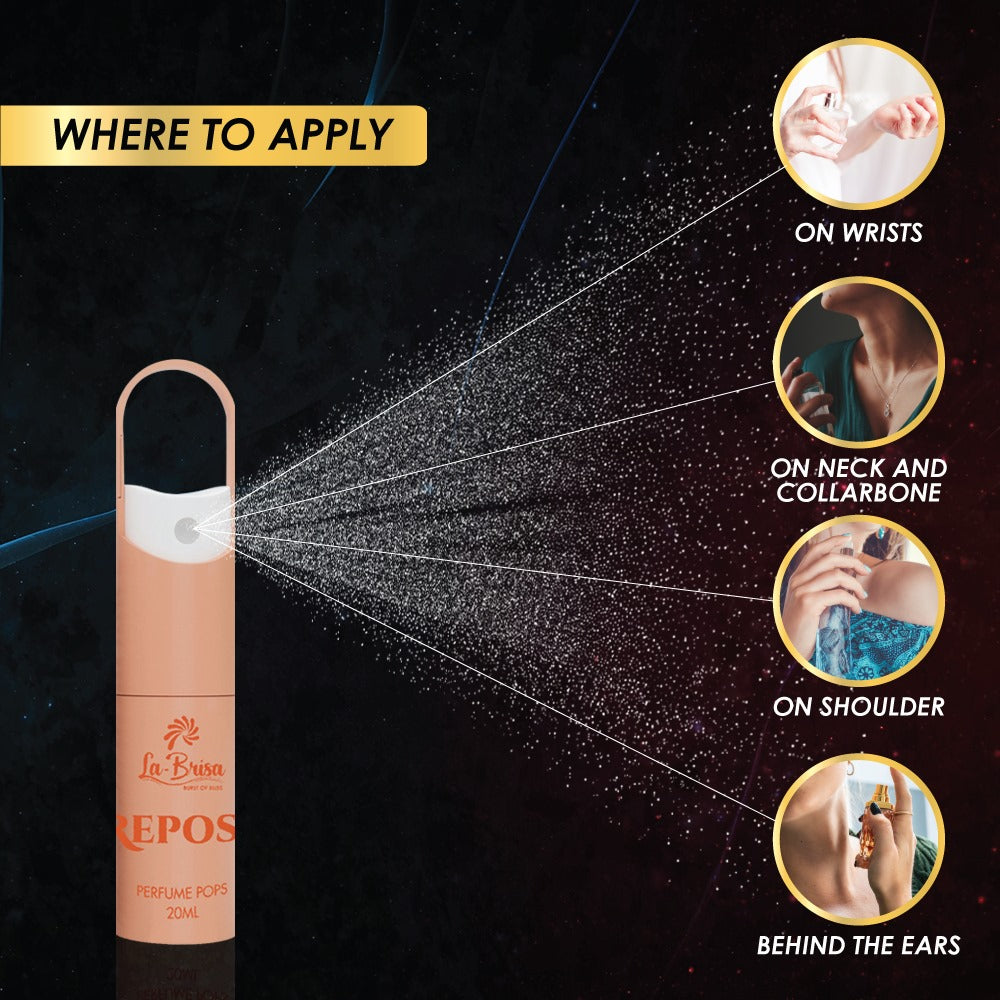 La-Brisa Repose Alcohol Free Perfume Pops, 20ml | Long Lasting Women Perfume | Eau De Parfum |