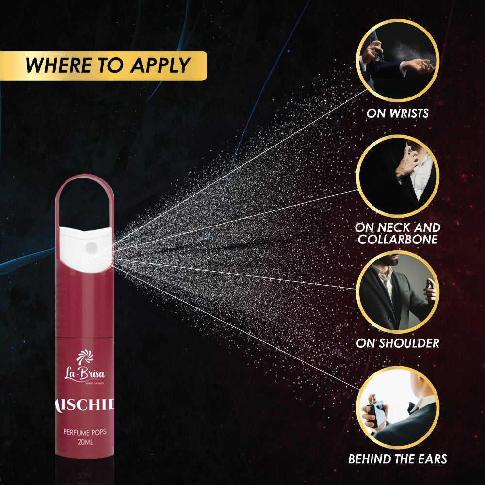 La-Brisa Mischief Alcohol Free Perfume Pops, 20ml | Long Lasting men Perfume | Eau De Parfum |