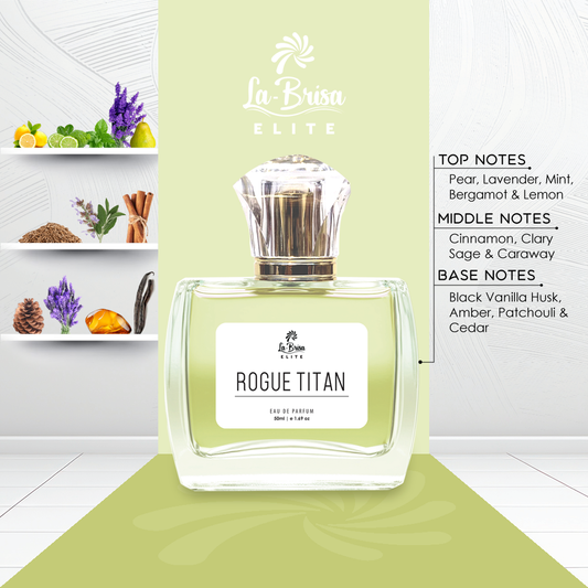 La Brisa (Elite) - Rogue Titan | Long Lasting Perfume For Men | Notes of Pear, Lavender, Cinnamon, Amber & Patchouli | Iconic Scent For Ultra Male | Ideal For Everyday Use | Eau De Parfum - 50ml |