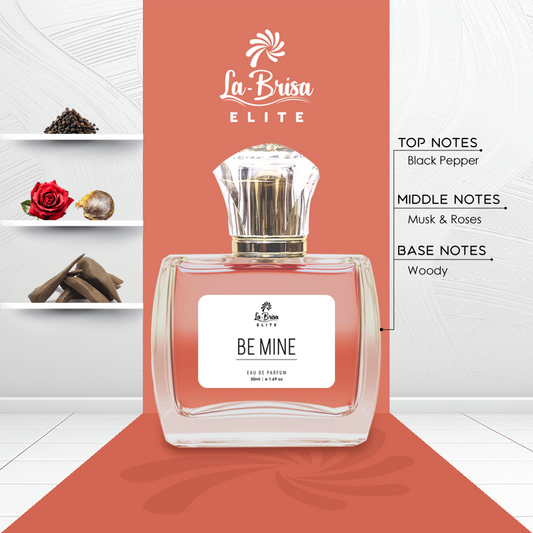 La Brisa (Elite) - Be Mine | Long Lasting Unisex Perfume | Black Pepper, Musk, Fresh & Woody Notes | Sophisticated Romantic Scent For Both | Ideal For Every Special Moments | Eau De Parfum - 50ml |