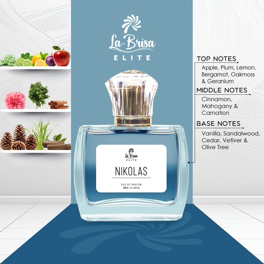 La Brisa (Elite) - Nikolas | Long Lasting Perfume For Men | Apple, Plum, Mahogany, Sandalwood & Vanilla Notes | Iconic Fragrance Crafted For Gentlemen | Ideal For Everyday Use | Eau De Parfum - 50ml |