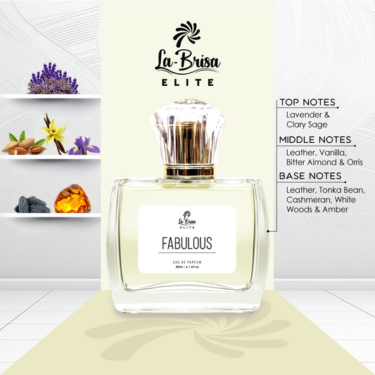 La Brisa (Elite) Fabulous | Long Lasting Unisex Perfume | Lavender, Leather, Vanilla, Amber & Woody Notes | Best Option For Gifting Our Loved Ones | Eau De Parfum - 50ml |
