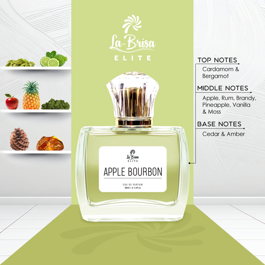 La Brisa (Elite) Apple Bourbon | Long Lasting Perfume For Men | Cardamom, Bergamot, Apple, Rum, Cedarwood & Amber Notes | Refine Your Spirit With This Magical Scent | Eau De Parfum - 50ml |