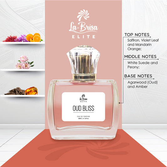 La-Brisa (Elite) Oud Bliss | Long Lasting Unisex Perfume | Saffron, Violet Leaf, White Suede, Amber & Agarwood (Oud) | Oriental Oud Perfume For Couples | Best Fragrance For Daily Wear | Eau De Parfum - 50ml |