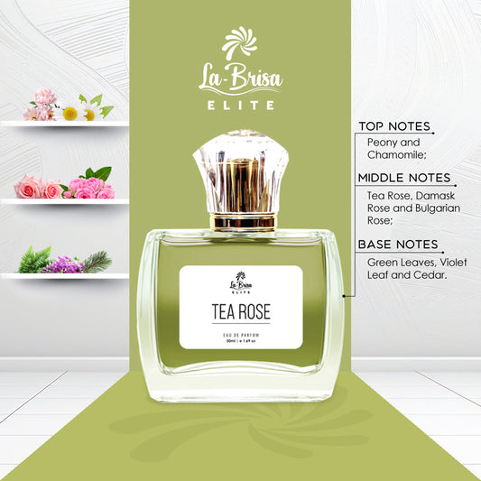 La-Brisa (Elite) Tea Rose | Long Lasting Perfume For Women | Peony, Tea Rose, Damask Rose, Bulgarian Rose, Green Leaves & Cedarwood Notes | Romantic Women’s Fragrance | Ideal For Everyday Use | Eau De Parfum - 50ml |