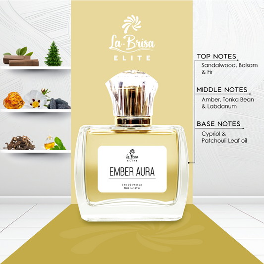 La Brisa (Elite) Ember Aura | Long Lasting Perfume For Men | Sandalwood, Balsam, Fir, Amber, Tonka Beans & Patchouli | Luxurious Scent For Defining Your Aura | Ideal For Everyday Use | Eau De Parfum - 50ml |