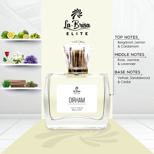 La-Brisa (Elite) Dirham | Unisex Long Lasting Arabian Perfume | Bergamot, Lemon, Cardamom, Rose, Jasmine & Sandalwood Notes | Perfect Traditional Scent For Focusing In Your Spiritual Activity | Eau De Parfum - 50ml |
