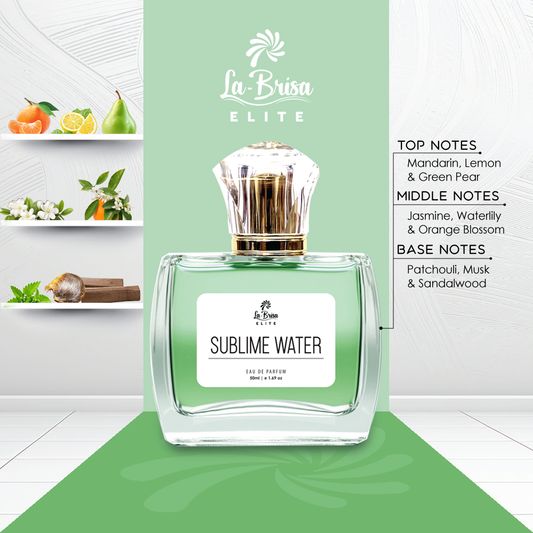 La Brisa (Elite) Sublime Water | Long Lasting Perfume for Men | Mandarine, Lemon, Jasmine, Patchouli & Musky Notes | Best Gifting Option For This Summer Season | Eau De Parfum - 50ml |