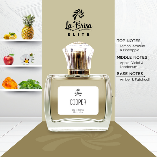 La Brisa (Elite) Cooper | Long Lasting Perfume For Men | Lemon, Pineapple, Green Apple, Amber & Patchouli | A signature Scent For Stronger Men's | Premium Gifting Option For Men | Eau De Parfum - 50ml |