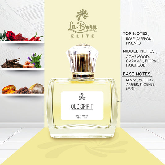 La-Brisa (Elite) Oud Spirit | Long Lasting Unisex Perfume | Rose, Saffron, Pimento, Oud, Floral & Woody Notes | Discover Your Spirit With This Blend | Skin Friendly Oud Perfume For Daily Use | Eau De Parfum - 50ml |