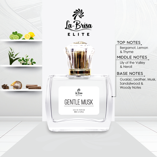 La-Brisa (Elite) Gentle Musk | Long Lasting Unisex Perfume | Bergamot, Lemon, Neroli, Leather, Musk & Woody Notes | Cool & Fresh Musky Scent | Ideal For Everyday Use | Eau De Parfum - 50ml |