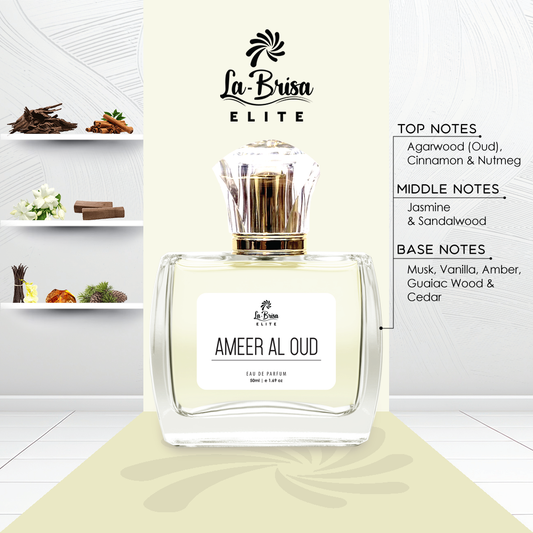 La-Brisa (Elite) Ameer Al Oud | Unisex Long Lasting Arabian Perfume | Oud, Cinnamon, Jasmine, Guaiac Wood, Amber & Musky Notes | Best Traditional Perfume | Perfect Gifting Option For All | Eau De Parfum - 50ml |