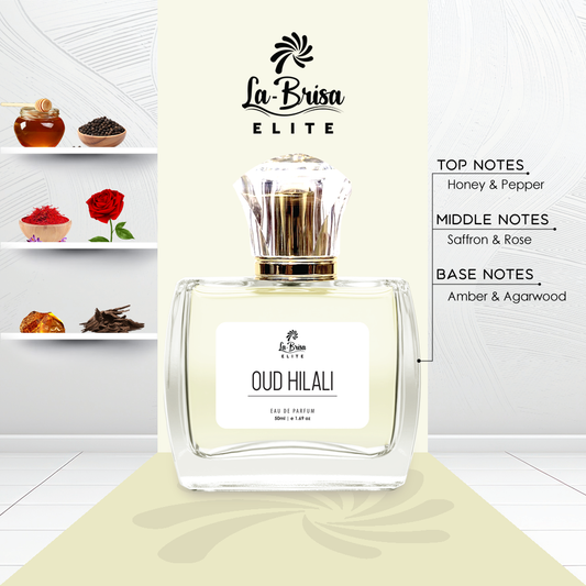 La-Brisa (Elite) Oud Hilali | Premium Long Lasting Unisex Perfume | Oud, Honey, Saffron, Amber & Floral Notes | Sophisticated Fragrance of Arabian Aromas | Ideal For Daily Use | Eau De Parfum - 50ml |