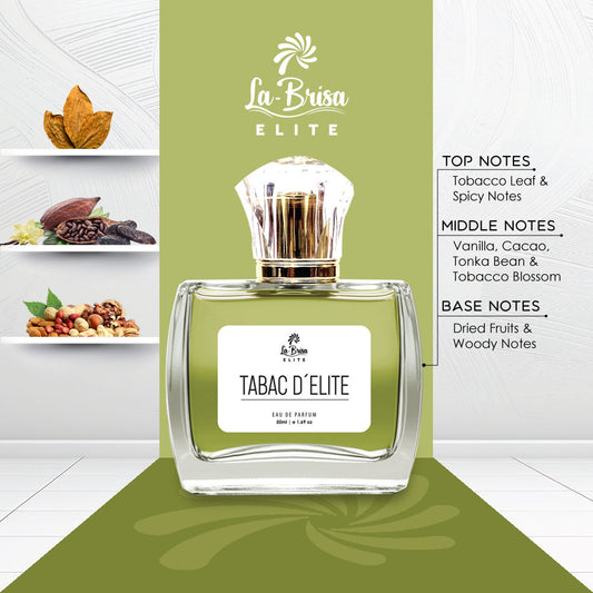 La Brisa (Elite) Tabac D'Elite | Long Lasting Perfume for Men | Spicy, Vanilla, Cacao, Tonka Beans & Woody Notes | Musculine Scent For Men | Ideal For Everyday Use | Eau De Parfum - 50ml |