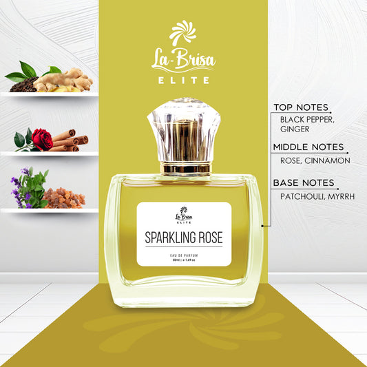 La-Brisa (Elite) Sparkling Rose | Long Lasting Unisex Perfume | Black Pepper, Ginger, Rose, Cinnamon, Patchouli & Myrrh Notes | Premium Rose Scent | Ideal For Every Special Moment | Eau De Parfum - 50ml |