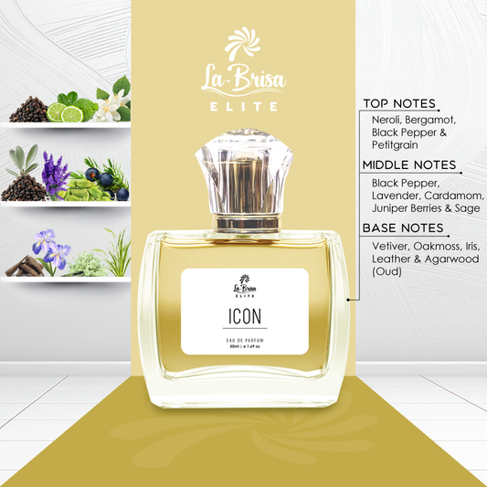 La Brisa (Elite) - Icon | Long-Lasting Perfume For Men | Neroli, Bergamot, Lavender, Sage, Leather & Oud Notes | Most Famous & Luxurious Scent For Legends | Ideal For Every Special Moments | Eau De Parfum - 50ml |