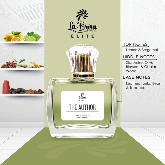 La Brisa (Elite) - The Author | Long Lasting Perfume For Men | Lemon, Bergamot, Olive, Tonka Beans & Leathery Notes | A Timeless Masculinity With This Legendary One | Ideal For Everyday Use | Eau De Parfum - 50ml |