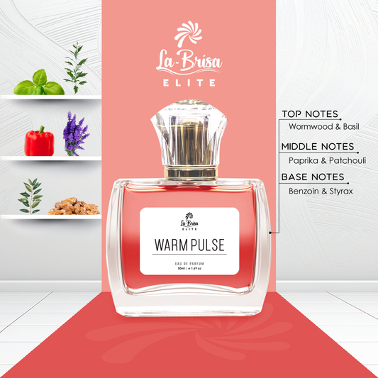 La Brisa (Elite) - Warm Pulse | Long Lasting Perfume For Men | Notes of Wormwood, Basil, Patchouli, Benzoin & Styrax | Intense Masculine Fragrance | Ideal For Daily Use | Eau De Parfum - 50ml | |