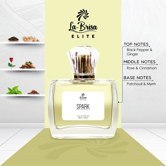 La-Brisa (Elite) Spark | Long Lasting Perfume For Men | Citrus, Spice, Floral, Sandalwood, Amber & Musky Notes | Men’s Signature Scent | Ideal For Everyday Use | Eau De Parfum - 50ml |