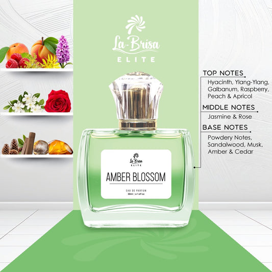 La Brisa (Elite) - Amber Blossom | Long Lasting Perfume For Women | Raspberry, Peach, Rose, Sandalwood, Musk & Powdery Notes | Perfect Gift For Refining Her Mood | Eau De Parfum - 50ml |