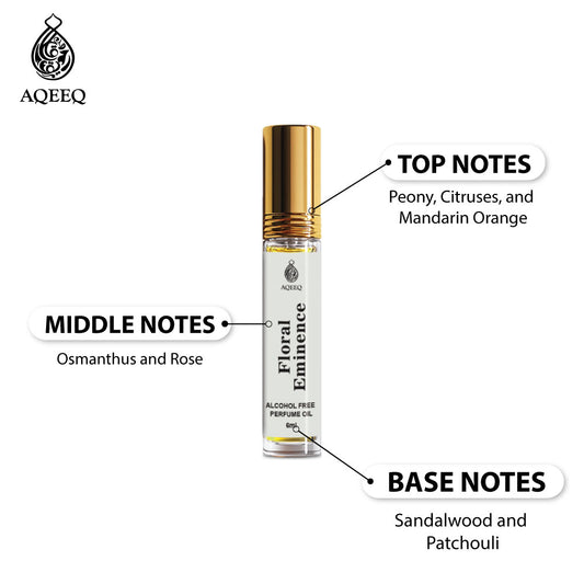 Aqeeq Floral Eminence Attar For Women | Long Lasting Floral Attar Perfume Roll On | Citrus Floral Woody Notes | 6ml