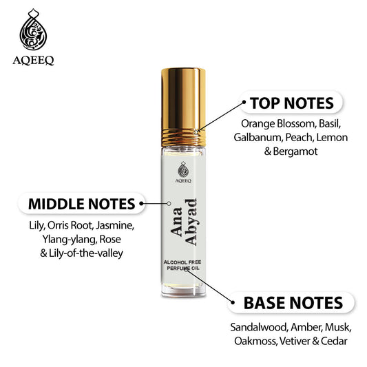 Aqeeq Iceberg Unisex Attar | Long Lasting Cool Fresh Attar Perfume For Men & Women | 6ml