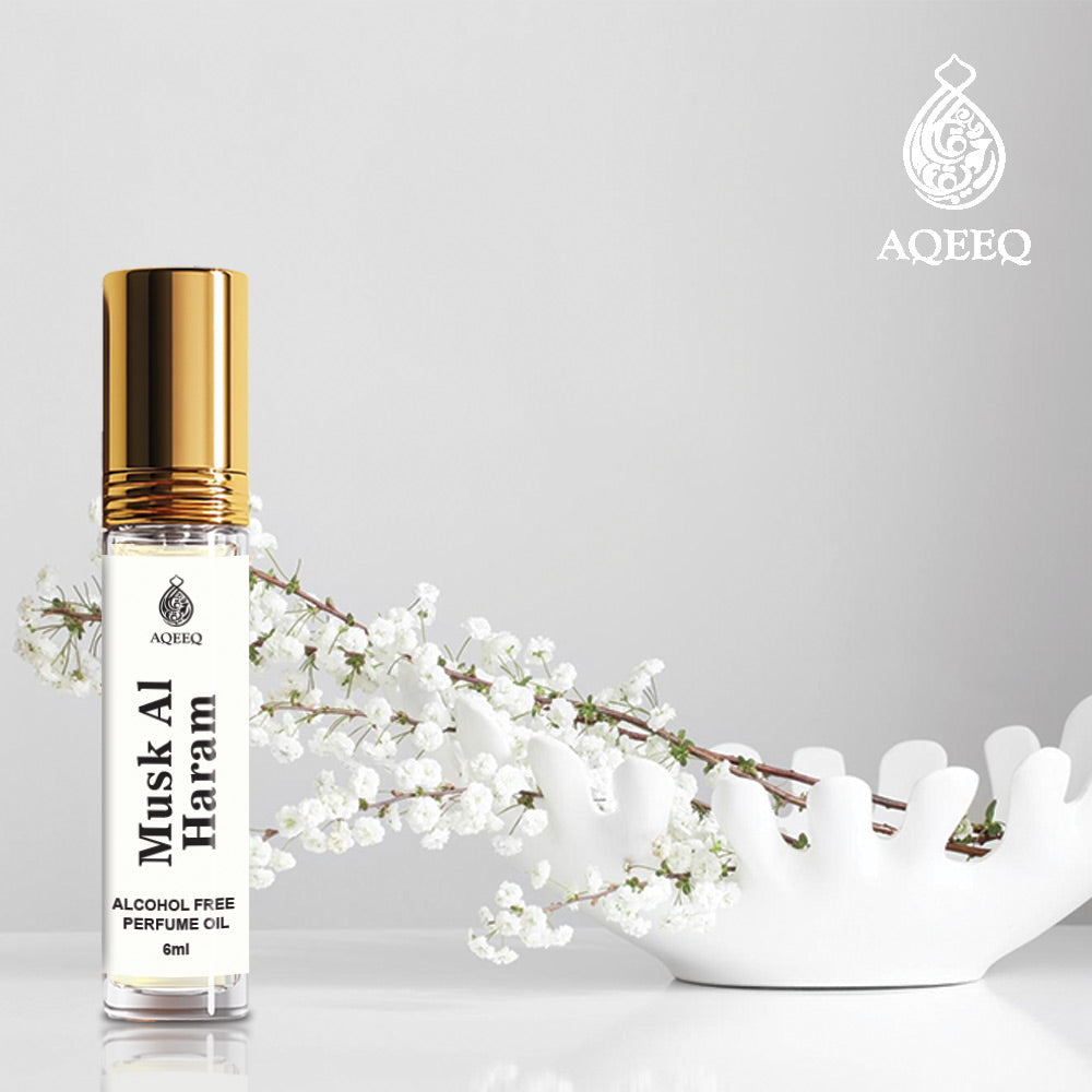 Aqeeq Musk Al Haram Arabian Attar For Men & Women | Long Lasting Arabic Musk Attar | Fresh Floral Woody Notes | 6ml
