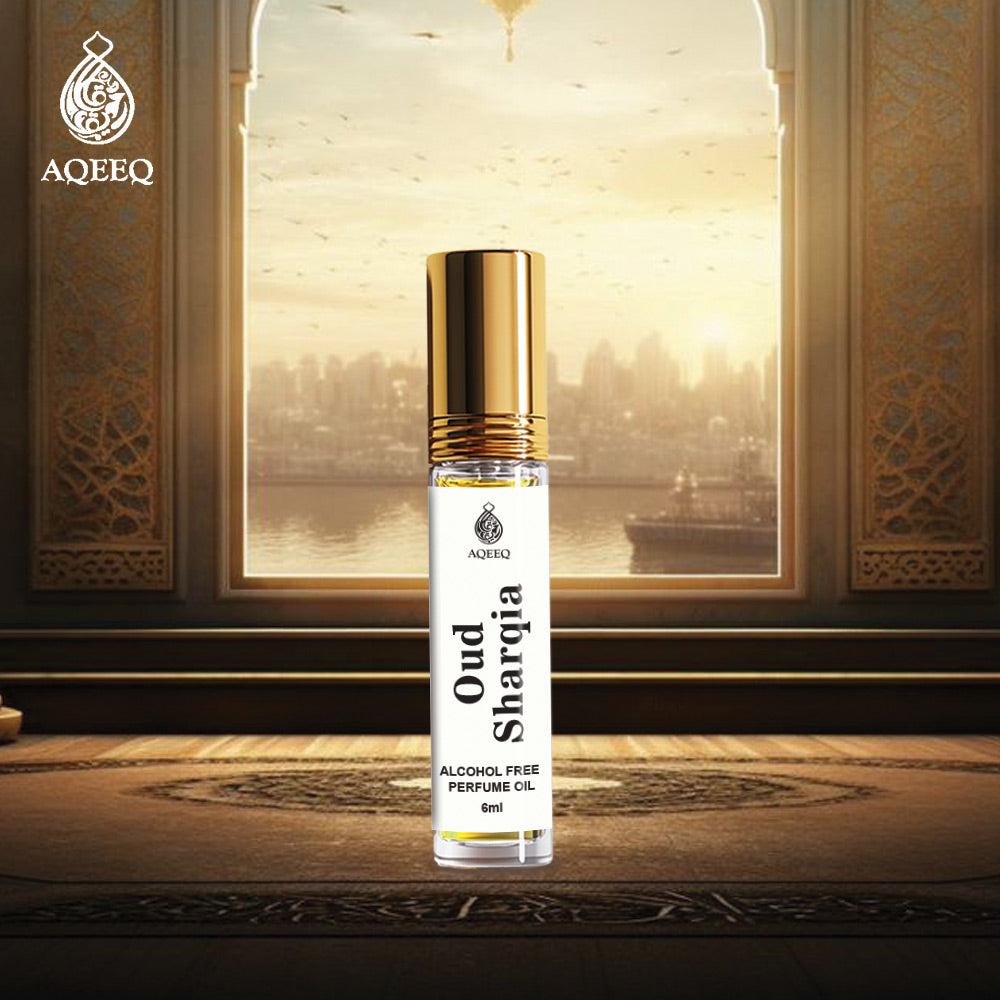 Aqeeq Oud Sharqia Arabic Attar For Men & Women | Incense Floral Woody Oriental Attar Roll On | 6ml