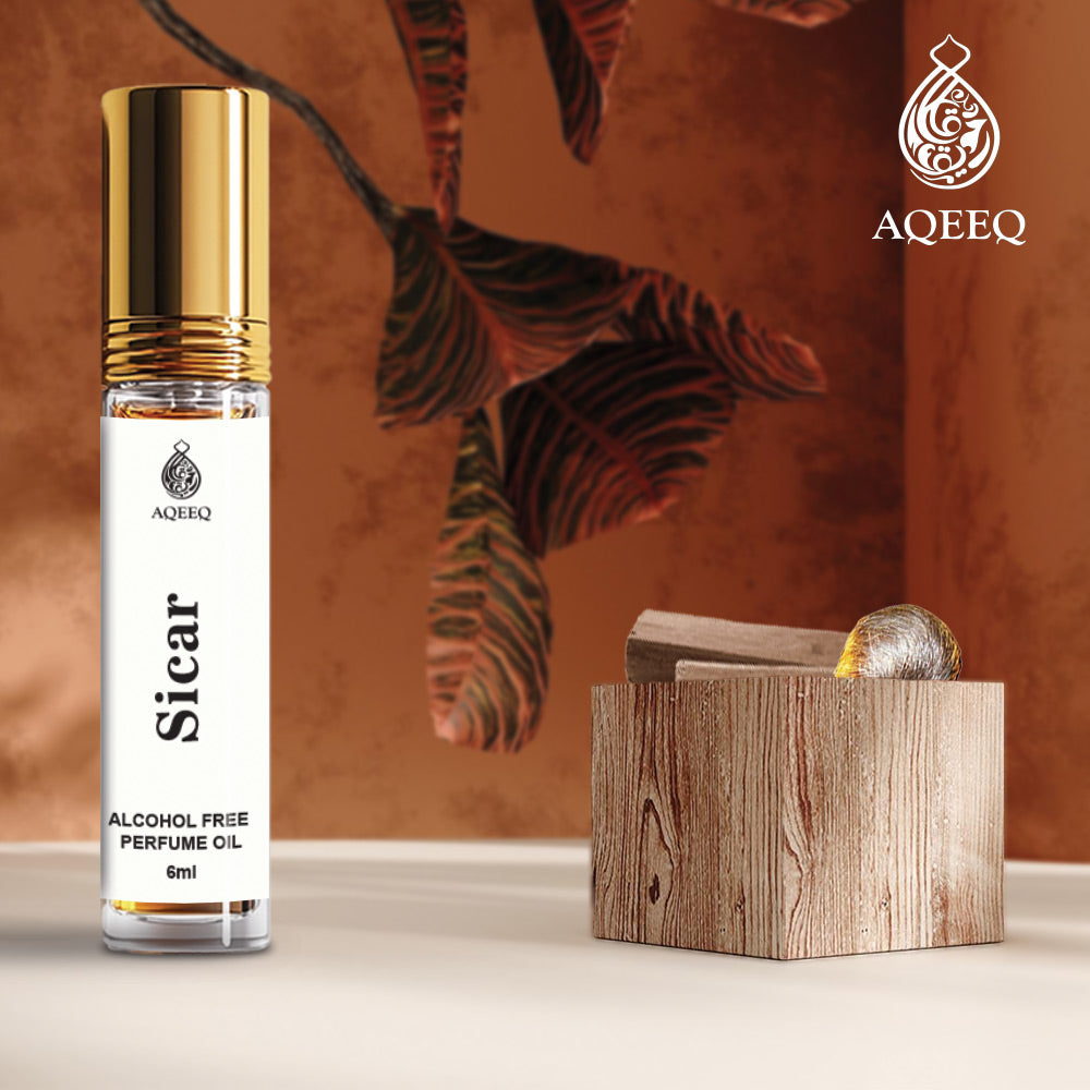 Aqeeq Sicar Attar Perfume For Men | Inspired by Cigar | Spicy Bold Masculine Attar Roll On | 6ml