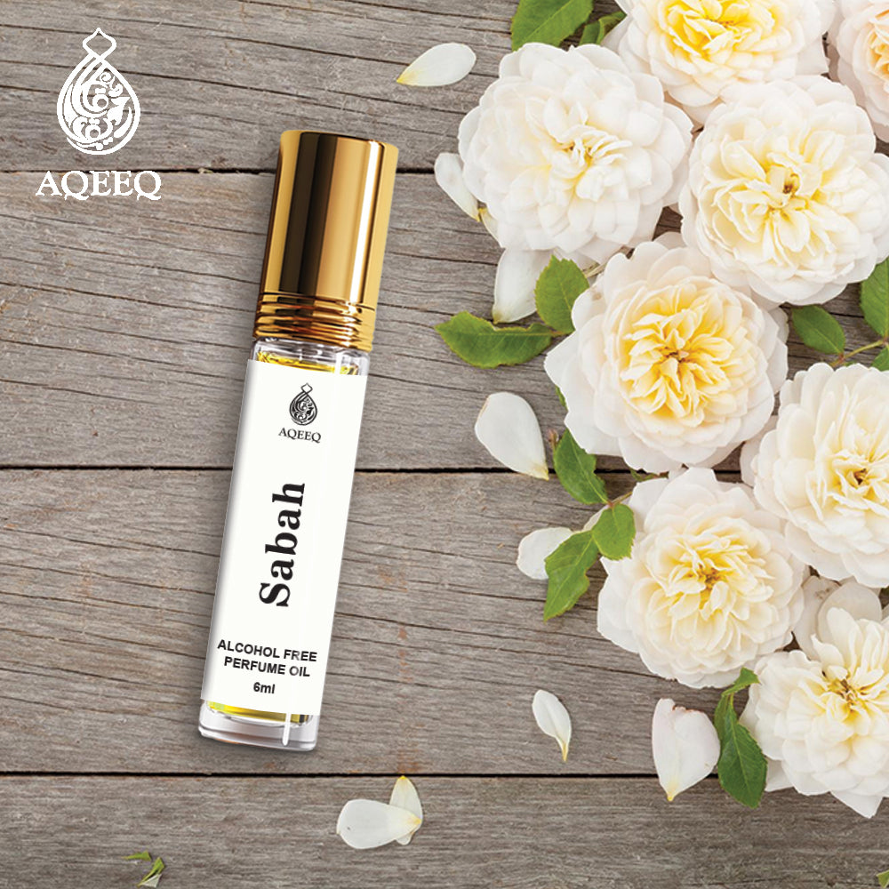 Aqeeq Sabah Attar For Men & Women | Inspired by Arba Wardat | Oriental Unisex Attar Roll On | 6ml