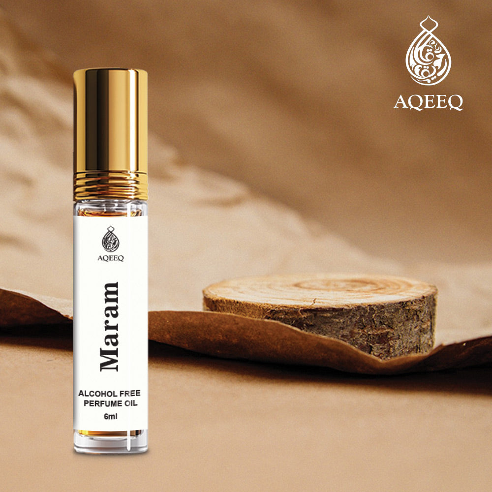 Aqeeq Maram Premium Attar Roll On, 6ml | Long Lasting Arabic & Oriental Attar for Men & Women | Inspired by Raghba