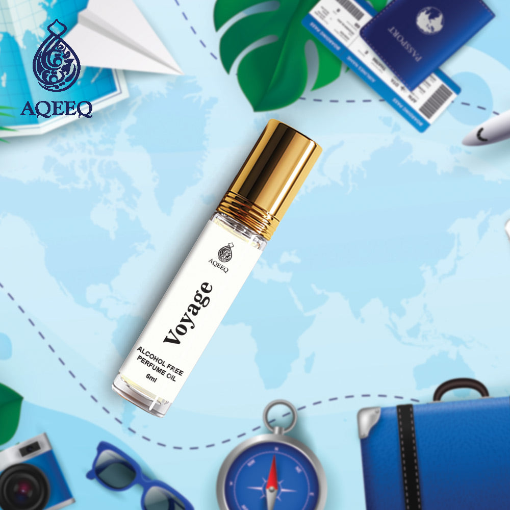 Aqeeq Voyage Attar For Men Roll On | Long Lasting Fresh Woody Attar Roll On | 6ml