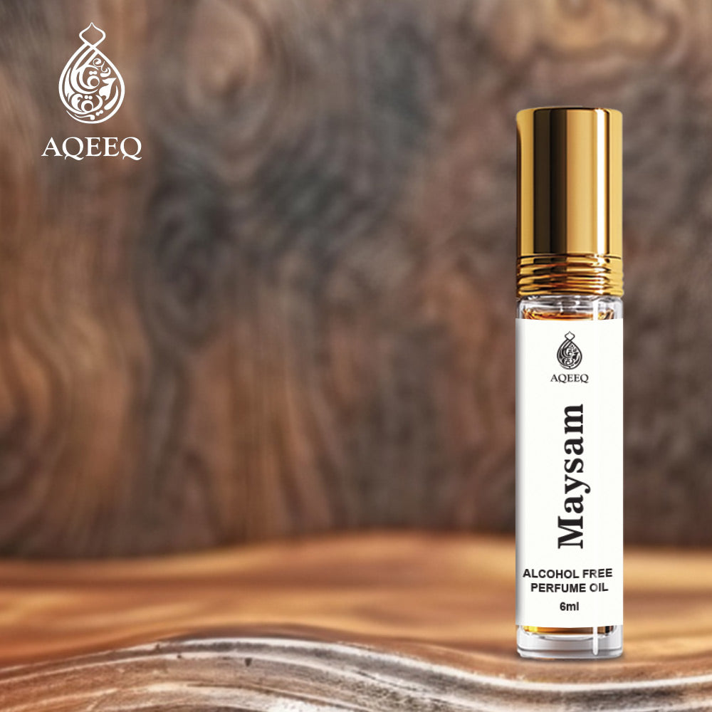 Aqeeq Maysam Attar For Men | Strong Smoky Leathery Notes | Long Lasting Arabic Attar | 6ml