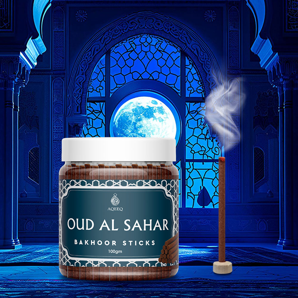 Aqeeq Oud Al Sahar Premium Bakhoor Sticks | Soft Arabian Woody Fragrance | Charcoal & Bamboo Free | 100gms
