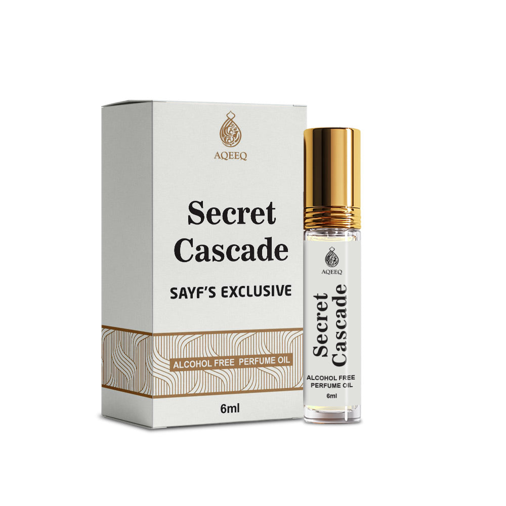 Aqeeq Secret Cascade Premium Attar For Men | Long Lasting Luxury Aqua Fresh Men Attar Roll On | 6ml